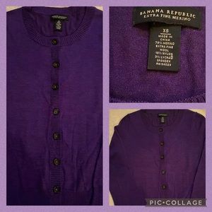 Banana Republic women’s merino wool sweater-plum